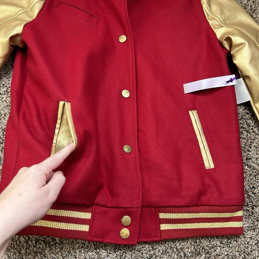 Vintage Sportier Brand Wool Varsity Bomber Jacket Size Medium 1990s - Picture 3 of 14